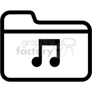 music folder vector icon