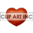 A beating red heart, with a letter p fading in and out.