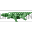 An animated green crocodile or aligator