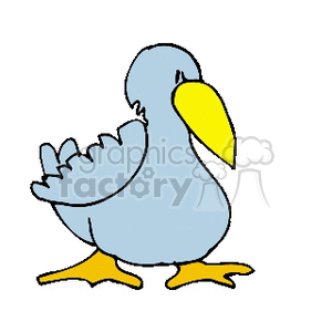 Cartoon blue goose