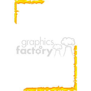 The image depicts a rectangular border or frame with torn or ragged edges. It has a yellow color with some gradient or texture effects to give it a bit of depth, mimicking the look of torn paper or a material with rough edges. This type of graphic element is often used in design to frame text or images, give a sense of incompleteness or to add a creative, perhaps grungy aesthetic to a piece.