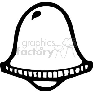 This clipart image shows a simple outline of a Christmas bell, which is a typical holiday decoration.
