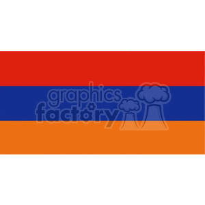 The image shows the national flag of Armenia. It consists of three horizontal stripes of equal width, from top to bottom, red, blue, and orange.
