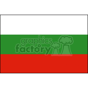 This image features the national flag of Bulgaria, which consists of three horizontal bands of color: white on the top, green in the middle, and red on the bottom.