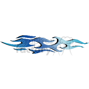 The clipart image depicts a stylized representation of blue flames. The design is abstract and uses gradient shades of blue to give it a dynamic and flowing appearance.
