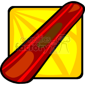 The image depicts a red snowboard with a stylized design against a yellow background that has geometric shapes representing a sunburst pattern, likely suggesting bright and energetic connotations typically associated with snow sports.