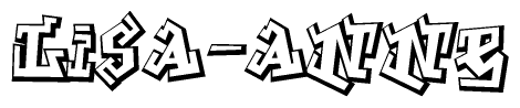 The clipart image features a stylized text in a graffiti font that reads Lisa-anne.