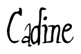 The image is a stylized text or script that reads 'Cadine' in a cursive or calligraphic font.