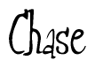 The image contains the word 'Chase' written in a cursive, stylized font.