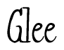 The image is a stylized text or script that reads 'Glee' in a cursive or calligraphic font.