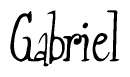 The image contains the word 'Gabriel' written in a cursive, stylized font.