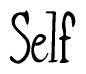 The image is of the word Self stylized in a cursive script.