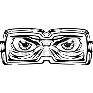 Eyes within goggles