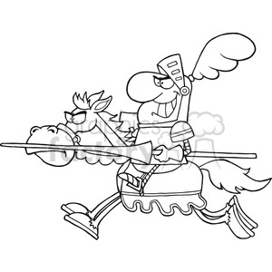 5134-Knight-Riding-Horse-Royalty-Free-RF-Clipart-Image