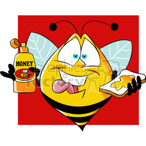 bob the bee eating honey