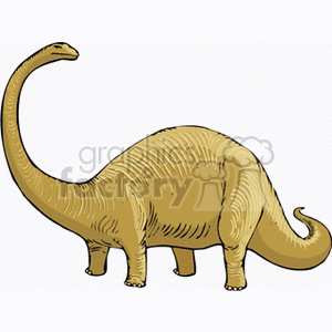 This is a clipart image of a sauropod dinosaur, which is characterized by its long neck, long tail, and large body size.