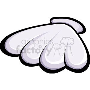 The image appears to be a stylized cartoon of a seashell, often associated with marine environments. It's a single shell, simplistic in design, predominantly white with shades of purple or gray for depth and dimension, and outlined with black.