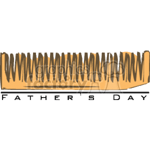 This image depicts a simple comb. It has the words 