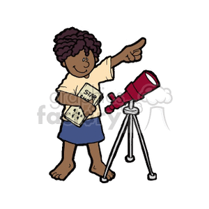boy with telescope