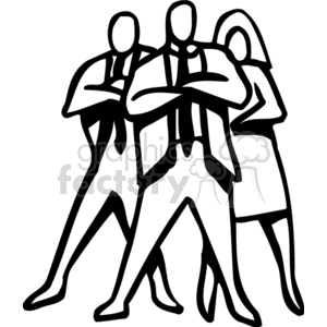 Three Business Partners with their arms Folded