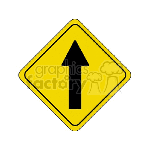 Go Straight Road Sign