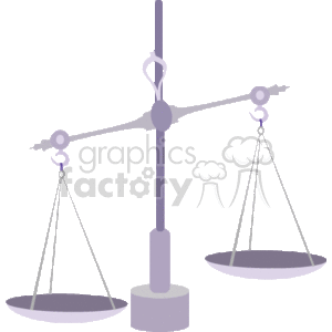 The image depicts a simple representation of the Scales of Justice, which is a symbol for jurisprudence and is often associated with law and legal systems. This balanced scale typically signifies fairness and the equal administration of the law, without bias, bribery, or corruption.