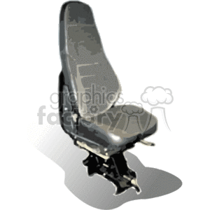 The image is a clipart representation of a car seat, which is an essential component of vehicle interior and falls under the category of auto parts or car parts focused on transportation seating.