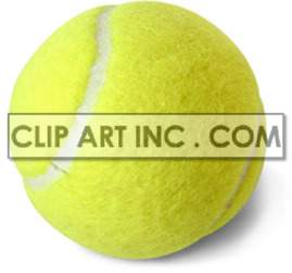 The image is a close-up of a yellow tennis ball, showing its round shape and dimpled surface. It appears to be in focus and is set against a plain background. The tennis ball is a common piece of sports equipment used in the game of tennis.