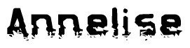 The image contains the word Annelise in a stylized font with a static looking effect at the bottom of the words