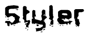 The image contains the word Styler in a stylized font with a static looking effect at the bottom of the words