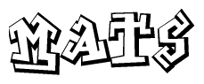 The clipart image features a stylized text in a graffiti font that reads Mats.