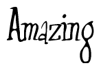 The image is a stylized text or script that reads 'Amazing' in a cursive or calligraphic font.