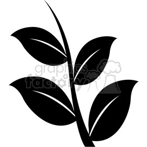 black and white leaf silhouette