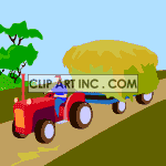 Tractor pulling a trailer