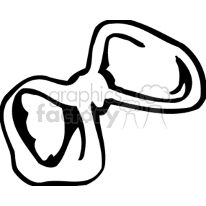 The clipart image depicts an open clamshell, which is a type of sea shell commonly found in marine environments.