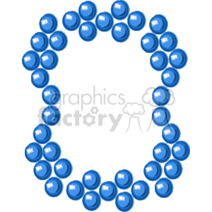 This image features a decorative frame or border made up of blue bubbles. The bubbles are arranged in a rectangular shape with rounded corners, leaving a large, empty space in the middle where text, images, or additional graphics can be placed. The bubbles have a glossy effect, giving them a three-dimensional appearance.