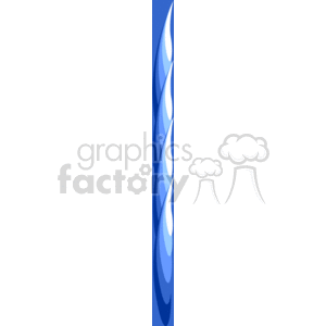 The image is an abstract clipart border or frame. It features a column of stylized feather-like or leaf-like shapes arranged in a vertical fashion, with alternating dark and light blue colors creating a sense of depth or layering. This type of graphic element could be used for decorating, as a side border for a page, or as part of a larger design composition.