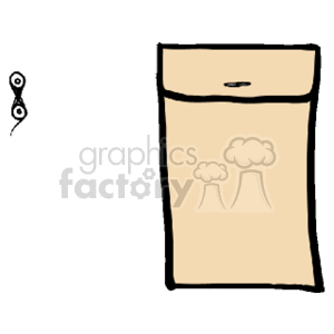 The clipart image shows a manila folder, which is typically used in an office setting to hold and organize documents. 