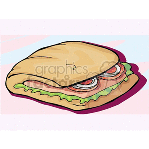 Sandwich on flat bread