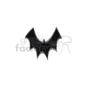 The clipart image depicts a stylized silhouette of a bat with outstretched wings, which is commonly associated with Halloween themes.
