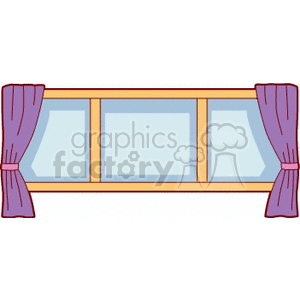 window with purple curtains 