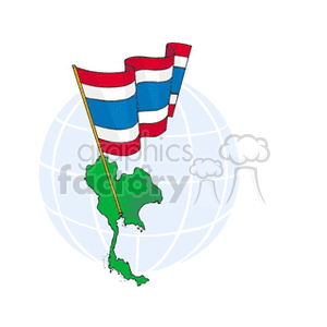 flag of thailand and country