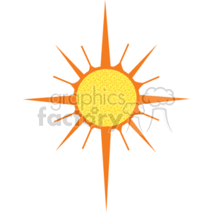 The image depicts a stylized sun with a circular center and radiating rays, giving it the appearance of a starburst. It combines elements of nature with a warm, rustic charm, which is indicative of a country style.