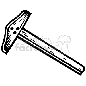 The image is a clipart representation of a T-square, a technical drawing instrument used primarily by architects and artists for drawing straight lines on a medium. The T-square is rendered as a simple black and white illustration, depicting a long, flat blade attached perpendicularly to a shorter, equally flat head.