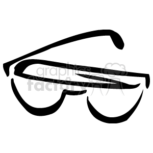 A pair of black glasses