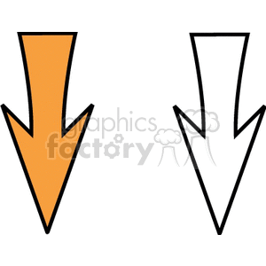 Orange and white arrows.