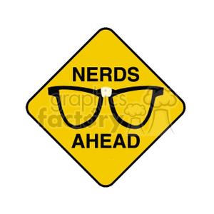 nerds ahead sign