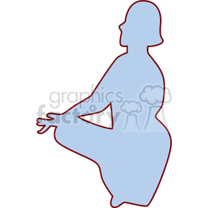 Silhouette of a woman in meditation pose