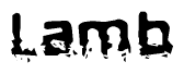 The image contains the word Lamb in a stylized font with a static looking effect at the bottom of the words