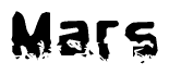 The image contains the word Mars in a stylized font with a static looking effect at the bottom of the words